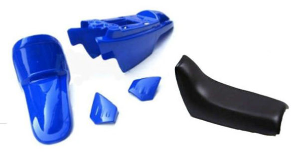 kit plastique bleu et selle yamaha pw50