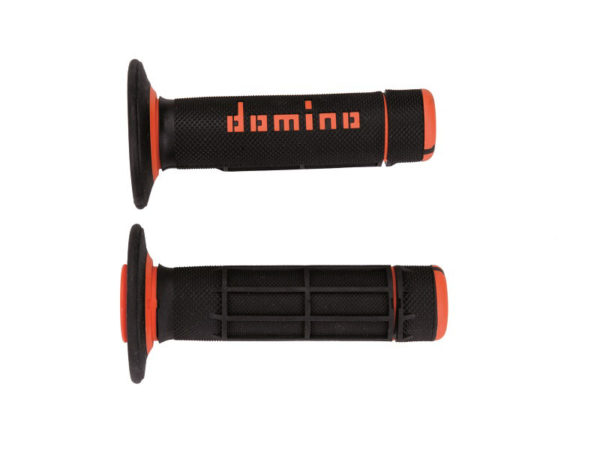 revetements domino a020 bicolore mx semi-gaufre noir orange