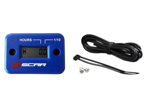 compteur d’heure filaire scar bleu pour motocross et enduro