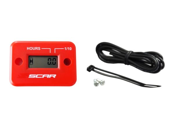 compteur d’heure filaire scar rouge pour motocross et enduro