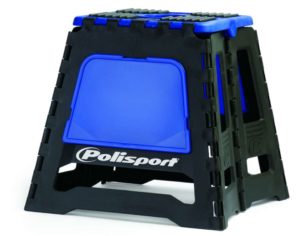 leve moto bleu stand tabouret treppied motocross enduro repliable polisport