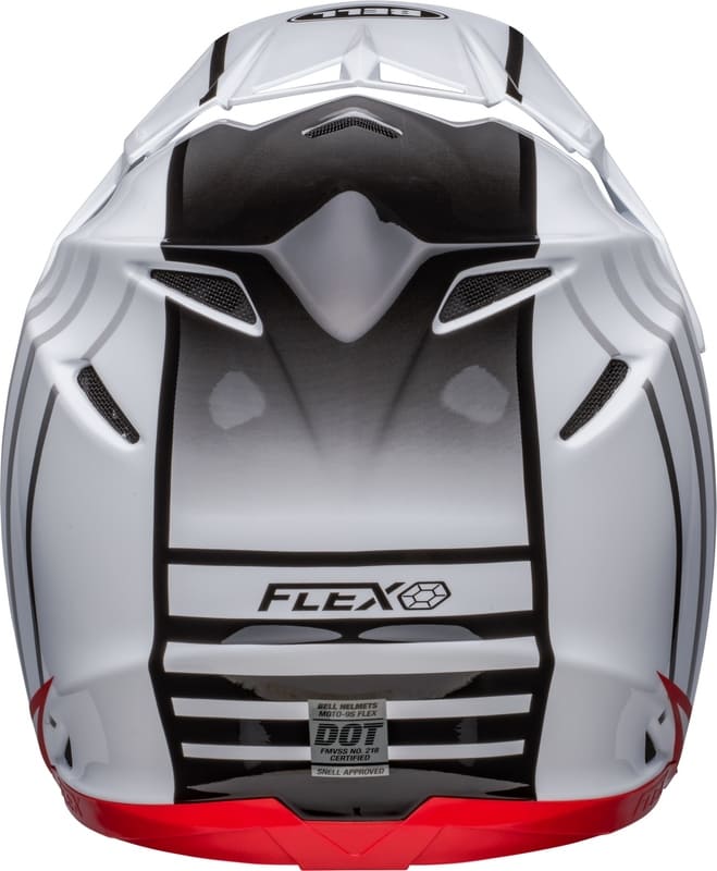 Casque BELL Moto-9s Flex Sprint - Mat-Brillant Blanc-Rouge-3